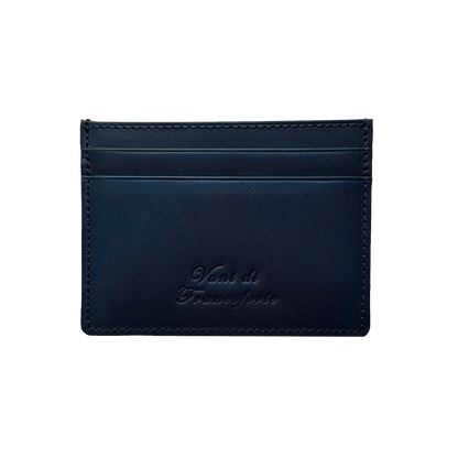 Premium Italian cow leather Cardholder - Navy Blue