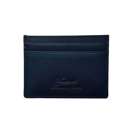 Premium Italian cow leather Cardholder - Navy Blue