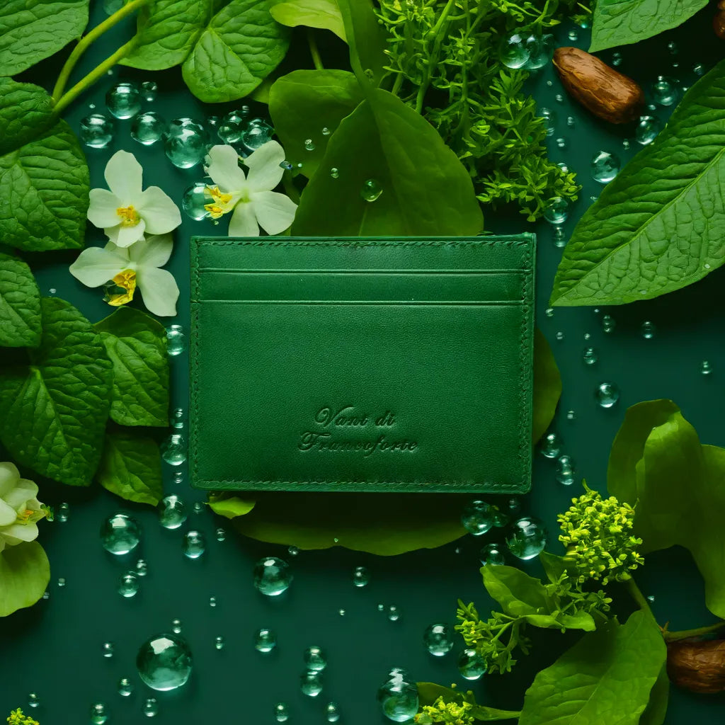 Premium Italian cow leather Cardholder - Forest Green