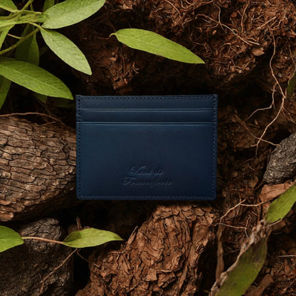 Premium Italian cow leather Cardholder - Navy Blue